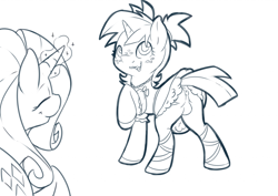 Size: 1280x905 | Tagged: questionable, artist:fearingfun, rarity, 30 minute art challenge, anus, balls, butt, casual nudity, colt, crossdressing, cute, diasnails, female, femboy, foal, foalcon, g4, genitals, glitter shell, imported from derpibooru, male, mare, monochrome, nudity, pony, shellbetes, snailbutt, snails, unicorn