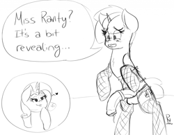 Size: 1280x996 | Tagged: explicit, artist:penn-name, rarity, 30 minute art challenge, clothes, crossdressing, femboy, fishnet stockings, foalcon, g4, glitter shell, imported from derpibooru, legwear, male, monochrome, snails