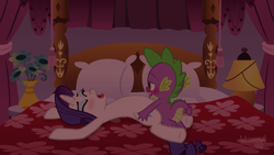 Size: 1280x720 | Tagged: explicit, artist:dubstepina, rarity, spike, age difference, blushing, dragon, eyes closed, female, foalcon, g4, imported from derpibooru, male, mare, missionary position, obscured penetration, open mouth, penetration, pony, sex, ship:sparity, shipping, show accurate, show accurate porn, softcore, straight, straight shota, tongue out, unicorn, vaginal