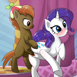 Size: 1280x1284 | Tagged: explicit, artist:ohiekhe, button mash, rarity, age difference, balls, blushing, clitoris, colt, duo, earth pony, female, foal, foalcon, g4, horsecock, imported from derpibooru, male, mare, nudity, penetration, penis, pony, sex, ship:rarimash, shipping, straight, straight shota, tongue out, unicorn, vaginal, vulva