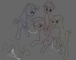 Size: 965x758 | Tagged: explicit, artist:bubsakavermin, apple bloom, babs seed, scootaloo, sweetie belle, creampie, cum, cutie mark crusaders, foalcon, g4, imported from derpibooru, rule 63