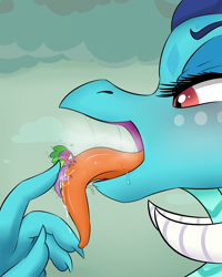Size: 1600x2000 | Tagged: explicit, artist:digitaldomain123, spike, claws, cum, digital art, dragon, dragoness, drool, emberzilla, empred, female, femdom, fetish, foalcon, g4, giantess, horns, imported from derpibooru, macro, male, mouthplay, orgasm, princess ember, ship:emberspike, shipping, size difference, straight, toothless, vore