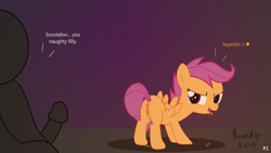 Size: 1920x1080 | Tagged: explicit, artist:ruxify, scootaloo, anus, dirty talk, drool, female, filly, foal, foalcon, g4, human, human male, human male on filly, human on pony action, imported from derpibooru, interspecies, leaking, male, nudity, pegasus, penis, ponut, pony, presenting, show accurate, show accurate porn, straight, vulva