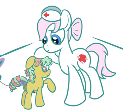 Size: 1131x1024 | Tagged: explicit, oc, oc:wooden plow, artist needed, ass, butt, colt, digital art, foal, foalcon, freckles, g4, imported from derpibooru, male, nudity, nurse redheart, offscreen character, penis, scrunchy face