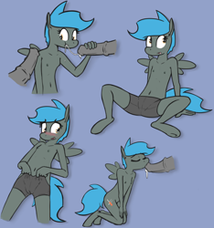 Size: 841x897 | Tagged: explicit, artist:whatsapokemon, oc, oc:jade shine, anthro, belly button, bike shorts, blowjob, breasts, cameltoe, delicious flat chest, female, filly, foal, foalcon, horsecock, imported from derpibooru, male, nipples, nudity, oc only, oral, penis, sex, sports shorts, straight, underhoof, unguligrade anthro