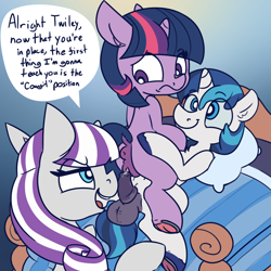 Size: 1600x1600 | Tagged: explicit, artist:ratiodaze, shining armor, twilight sparkle, anus, bad parenting, balls, bed, brother and sister, colt, colt on filly, dialogue, dubious consent, ear fluff, female, filly, floppy ears, foal, foalcon, frog (hoof), frown, g4, imminent penetration, imported from derpibooru, incest, male, mare, mother and child, mother and daughter, mother and son, nudity, penis, ponut, pony, precum, reasonably sized genitals, reasonably sized penis, sex education, ship:shiningsparkle, shipping, siblings, straight, teenager, twicest, twilight velvet, underhoof, unhappy, unicorn, unicorn twilight, vagina
