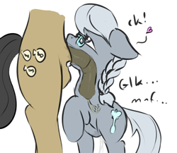 Size: 1000x868 | Tagged: explicit, artist:fearingfun, artist:recoloring-crap-nsfw, silver spoon, balls, bipedal, blowjob, creampie, cum, cum in mouth, cumming, deepthroat, earth pony, female, filthy rich, filthyspoon, floppy ears, foalcon, g4, heart, horsecock, imported from derpibooru, infidelity, male, masturbation, nudity, oral, oral creampie, penis, pony, raised hoof, sex, shipping, straight, throatpie, vaginal secretions, x-ray