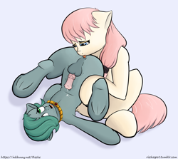 Size: 2140x1912 | Tagged: explicit, artist:riscke, oc, oc:emerald jewel, oc:hope blossoms, adult, alternate color palette, amulet, analingus, analingus on male, anus, aroused, balls, child, color, colt, colt quest, drool, earth pony, eyes rolling back, female, female on male, female on male analingus, floppy ears, foal, foalcon, hair over one eye, hooves, imported from derpibooru, male, mare, mare on colt, nudity, oc only, open mouth, oral, penis, pony, ponytail, precum, sex, straight, straight shota, tongue out, underhoof