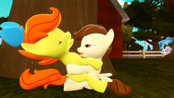 Size: 1280x720 | Tagged: questionable, artist:cryotimberwolf, 3d, ahegao, bedroom eyes, brother, brother and sister, cakecest, caught, colt, dinky hooves, eyes closed, female, female orgasm, filly, filly on colt, foal, foalcon, from front, g4, hands free, imported from derpibooru, incest, male, moan, moaning, moaning in pleasure, open mouth, orgasm, outdoor sex, outdoors, panting, penetration, pony, pound cake, pumpkin cake, rumble, school, sex, ship:caketwincest, shipping, siblings, simultaneous orgasm, sister, softcore, straight, tongue out, twincest, twins, vaginal, vaginal orgasm
