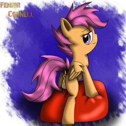 Size: 2000x2000 | Tagged: explicit, artist:fenrir connell, scootaloo, anus, dock, female, foalcon, g4, high res, imported from derpibooru, nudity, ponut, solo, solo female, vaginal secretions, vulva