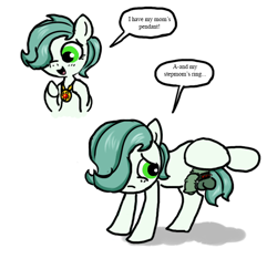 Size: 640x600 | Tagged: explicit, semi-grimdark, artist:ficficponyfic, oc, oc:emerald jewel, amulet, balls, child, cockring, color, color edit, colored, colt, colt quest, earth pony, edit, femboy, flaccid, foal, foal abuse, foalcon, hair over one eye, implied abuse, implied rape, imported from derpibooru, male, nudity, oc only, penis, pony, raised leg, solo, solo male, trap