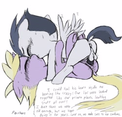 Size: 3738x3558 | Tagged: explicit, artist:fairhart, anus, ass, balls, bed, blank flank, blushing, butt, colt, colt on filly, dinky hooves, dock, drool, female, filly, foal, foalcon, g4, genitals, high res, horsecock, imported from derpibooru, kiss on the lips, kissing, male, missionary position, nudity, orgasm, penetration, penis, plot, ponut, pony, pony on pony action, rumble, rumbledink, sex, shipping, sketch, sloppy kissing, story included, straight, sweat, taint, text, underhoof, vaginal, vaginal secretions, vulva