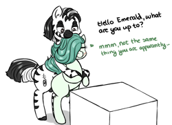 Size: 2068x1498 | Tagged: explicit, artist:hipsanon, oc, oc:adetokunbo, oc:emerald jewel, adult, age difference, anal, balls, big dom small sub, blushing, box, child, colt, colt quest, dialogue, earth pony, femboy, foal, foalcon, gay, glomp, hair over one eye, heart, hug, imported from derpibooru, interspecies, intimate, male, nudity, oc only, partial nudity, penetration, penis, pirate, pony, pony on pony action, raised tail, sex, stallion, stallion on colt, tail, trap, zebra