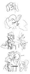 Size: 1044x2541 | Tagged: explicit, artist:whydomenhavenipples, diamond tiara, analingus, analingus on male, anus, blushing, cheerilee, chest fluff, comic, dialogue, dock, female, female on male, female on male analingus, femdom, foalcon, g4, grayscale, heart, horsecock, imminent spanking, imported from derpibooru, male, malesub, monochrome, nudity, oral, penis, ponut, precum, ruler, rumble, sex, ship:tiarumble, shipping, straight, submissive, sweat, unfair, unfair punishment, x-ray
