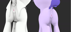 Size: 1605x724 | Tagged: explicit, artist:anon-0df3, 3d, anal insertion, anatomically correct, anus, buttplug, clitoris, crotchboobs, foalcon, imported from derpibooru, insertion, nipple piercing, nipples, nudity, piercing, sex toy, teat piercing, teats, vagina, vulva, vulvar winking