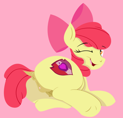 Size: 5000x4796 | Tagged: explicit, artist:phyll, apple bloom, absurd resolution, anatomically correct, anus, apple bloom's bow, bloom butt, bow, butt, clitoris, crotchboobs, cutie mark, dock, earth pony, female, filly, foal, foalcon, g4, hair bow, imported from derpibooru, looking at you, looking back, nipples, nudity, on side, plot, ponut, pony, presenting, raised tail, smiling, solo, solo female, tail, the cmc's cutie marks, vector, vulva, wink