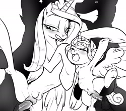 Size: 2500x2211 | Tagged: explicit, artist:buttercupsaiyan, artist:nezumi, princess flurry heart, abdominal bulge, adultery, alicorn, anatomically correct, armpits, balls, blushing, crotchboobs, eyes closed, family fun, female, foalcon, foursome, g4, group sex, happy sex, high res, imported from derpibooru, incest, infidelity, like mother like daughter, male, monochrome, mother and child, mother and daughter, nipples, nudity, open mouth, orgy, penetration, penis, pony, princess cadance, princess cadance is always horny, sex, ship:flurrydance, shipping, straight, underhoof, vaginal, vulva