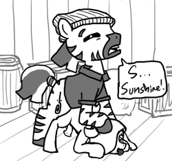 Size: 640x600 | Tagged: explicit, artist:ficficponyfic, oc, oc:adetokunbo, oc:emerald jewel, adult, age difference, ahegao, all fours, anal, ass up, barrel, box, boxes, child, clopfic in description, clothes, colt, colt quest, cyoa, doggy style, earth pony, eyes closed, face down ass up, femboy, foal, foalcon, from behind, gay, girly, hair over one eye, hat, imported from derpibooru, interspecies, lust, male, nudity, oc only, on floor, orgasm, penetration, penis, pirate, pony, room, sack, sex, shipping, stallion, stallion on colt, story included, tongue out, toque, trap, yelling, young, zebra, zebra on pony action