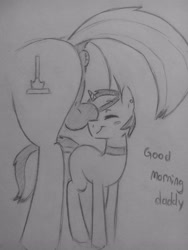 Size: 1920x2560 | Tagged: explicit, artist:subimaru_kai, oc, oc:snowy, anus, arabian goggles, balls, balls fetish, butt, collar, colt, dialogue, dock, ear piercing, earring, eyes closed, foal, foalcon, gay, imported from derpibooru, incest, jewelry, male, monochrome, nudity, nuzzling, oc only, piercing, plot, ponut, pony, prize on the eyes, shipping, size difference, smiling, stallion on colt, teabagging, these aren't my glasses, traditional art