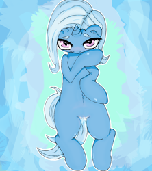 Size: 960x1080 | Tagged: explicit, artist:jonathan the awesome, derpibooru exclusive, female, filly trixie, foalcon, g4, imported from derpibooru, mare, missing accessory, pony, solo, solo female, trixie, unicorn, vaginal secretions