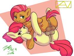 Size: 3593x2714 | Tagged: explicit, artist:zavits, apple bloom, babs seed, anus, applecest, balls, balls are touching, bedroom eyes, butt, cousin incest, cousins, dock, duo, earth pony, foalcon, freckles, futa, futa apple bloom, futa babs seed, futa on futa, futa on futa frottage, g4, herm, high res, imminent sex, imminent threesome, imported from derpibooru, incest, intersex, nudity, plot, ponut, pony, ship:appleseed, shipping, simple background, the cmc's cutie marks, vulva