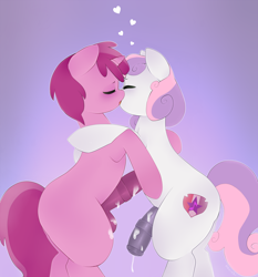 Size: 2000x2148 | Tagged: explicit, artist:oouichi, sweetie belle, cum, cumming, eyes closed, foal, foalcon, french kiss, futa, futa filly, futa filly on futa filly, futa on futa, futa only, futa ruby pinch, futa sweetie belle, g4, heart, high res, imported from derpibooru, intersex, kissing, making out, nudity, penis, pinchest, pony, ruby pinch, ship:sweetiepinch, the cmc's cutie marks, unicorn