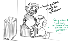 Size: 811x464 | Tagged: explicit, artist:hipsanon, oc, oc:adetokunbo, oc:emerald jewel, adult, age difference, blushing, boat, child, colt, colt quest, crate, crates, dialogue, earth pony, foal, foalcon, gay, hat, heart eyes, imported from derpibooru, interspecies, licking, male, nibbling, nudity, oc only, oral, penis, pony, room, sailor, sex, ship, shipping, sitting, smiling, stallion, stallion on colt, tongue out, toque, wingding eyes, zebra