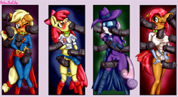 Size: 4864x2673 | Tagged: explicit, grimdark, artist:anibaruthecat, apple bloom, applejack, babs seed, sweetie belle, abandon all hope, age regression, anthro, app-el, applesub, armpit fetish, axillism, banned from derpibooru, batgirl, big penis, bloomsub, blushing, bondage, boob window, breasts, busty babs seed, clothed sex, clothes, commission, dc comics, dicks everywhere, drool, ear sex, earth pony, fall of equestria, female, femdom, femsub, foalcon, g4, gang rape, gangbang, goddammit sirius, group sex, horsecock, imported from derpibooru, imported from twibooru, intercrural sex, kidnapped, kryptonite, leotard, lolicon, male, maledom, mare do well, nipples, nudity, oral, partial nudity, penis, power filly, power girl, rape, sex, submissive, subseed, superfilly, supergirl, superman, supermare, sweetie do well, sweetiesub, thong leotard, underage, unicorn