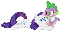 Size: 1280x681 | Tagged: explicit, artist:dubstepina, rarity, spike, age difference, alternate version, blowjob, blushing, dragon, female, foalcon, g4, imported from derpibooru, male, mare, nudity, oral, penis, pony, sex, ship:sparity, shipping, simple background, straight, unicorn, white background