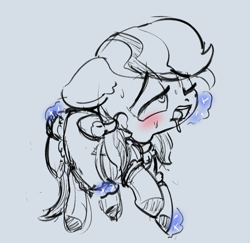 Size: 734x712 | Tagged: explicit, artist:ratiodaze, oc, oc:lavender frills, ahegao, blushing, bow, clothes, crossdressing, dildo, dress, drool, floppy ears, foalcon, frilly dress, hair bow, imported from derpibooru, lolita fashion, magic, magical stimulation, magicjob, male, nudity, oc only, penis, sex toy, sketch, solo, solo male, sweatdrops, sweet lolita, trap