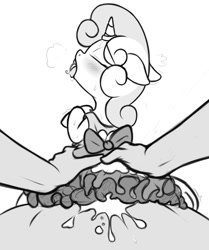 Size: 806x964 | Tagged: explicit, artist:mostazathy, sweetie belle, ahegao, blushing, clothed sex, clothes, creampie, cum, dress, female, female focus, filly, foal, foalcon, g4, gasp, horn, horn ring, human, human male, human male on filly, human male on mare, human on pony action, imported from derpibooru, interspecies, male, male pov, offscreen character, open mouth, pony, pov, sex, solo focus, source needed, tongue out, vaginal secretions