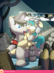 Size: 992x1346 | Tagged: explicit, grimdark, artist:sip, oc, oc:zeus, alternate version, anal, balls, flaccid, foalcon, futa, futa oc, horsecock, imported from derpibooru, intersex, licking, male, male on futa, nazi, nudity, oc only, patreon, patreon logo, penis, rape, recolor, sex, tongue out