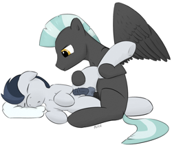Size: 1280x1078 | Tagged: explicit, artist:mired, age difference, anal, balls, brother, brothers, colt, foal, foalcon, from front, g4, gay, imported from derpibooru, incest, male, missionary position, molestation, nudity, pegasus, penetration, penis, pony, pony on pony action, reasonably sized genitals, rumble, sex, ship:rumblelane, sibling incest, siblings, somnophilia, stallion, stallion on colt, thunderlane