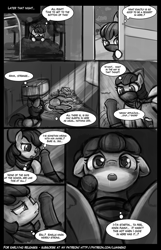 Size: 587x911 | Tagged: explicit, artist:lumineko, apple bloom, comic:applejack's dessert, applecest, barn, big macintosh, brother and sister, comic, drool, earth pony, erection, female, foalcon, g4, horsecock, imported from derpibooru, incest, male, molestation, monochrome, musk, nudity, patreon, penis, pony, ship:macbloom, shipping, siblings, somnophilia, stallion, straight, sweet apple acres, wingding eyes