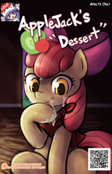 Size: 559x868 | Tagged: explicit, artist:lumineko, apple bloom, comic:applejack's dessert, applecest, barn, big macintosh, brother and sister, comic, cum, cum in mouth, earth pony, female, foalcon, g4, imported from derpibooru, incest, male, patreon, patreon logo, pony, ship:macbloom, shipping, siblings, stallion, straight