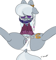 Size: 2778x3000 | Tagged: explicit, grimdark, artist:jeremystorm, silver spoon, abuse, bondage, bound, clitoris, cloth gag, clothes, crying, crystal prep academy uniform, dock, earth pony, female, foalcon, g4, gag, high res, imminent rape, implied rape, imported from derpibooru, kidnapped, nudity, panties, panties aside, pony, rape, school uniform, schoolgirl, scissors, sex, simple background, skirt, skirt flip, spoonabuse, spread legs, spreading, transparent background, underwear, upskirt, vagina, white underwear