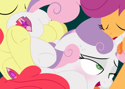 Size: 1280x914 | Tagged: explicit, artist:dtcx97, apple bloom, scootaloo, sweetie belle, ahegao, blushing, cmc threesome, cunnilingus, cutie mark, cutie mark crusaders, earth pony, eyes closed, female, filly, filly on filly, foal, foal orgy, foalcon, g4, group sex, horn, horn licking, hornjob, imported from derpibooru, lesbian, licking, oral, pegasus, pony, sex, ship:scootabelle, ship:sweetiebloom, ship:sweetiebloomaloo, shipping, softcore, sweat, the cmc's cutie marks, threesome, tongue out, underhoof, unicorn