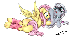 Size: 1920x1024 | Tagged: explicit, artist:darkstylerz, fluttershy, silver spoon, anatomically correct, anus, cunnilingus, cute, cute porn, earth pony, female, flutterspoon, foalcon, g4, genitals, glasses, imported from derpibooru, lesbian, licking, mare on filly, nudity, oral, pegasus, ponut, pony, sex, shiny, tongue out, vaginal secretions, vulva