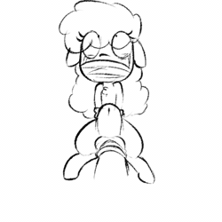 Size: 600x600 | Tagged: explicit, grimdark, artist:whydomenhavenipples, oc, abdominal bulge, animated, bondage, chest fluff, cloth gag, crying, disembodied penis, edit, female, female focus, foalcon, frame by frame, gag, horsecock, imported from derpibooru, insertion, large insertion, loop, male, maledom, monochrome, nudity, oc only, penis, rape, sex, solo focus, straight, tight fit, vaginal