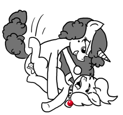 Size: 640x600 | Tagged: questionable, artist:ficficponyfic, oc, oc:emerald jewel, oc:stargazer, clopfic in description, colt, colt quest, demon, female, foal, foalcon, imported from derpibooru, male, obscured penetration, oc only, penetration, riding, sex, shipping, softcore, straight, succubus, vaginal