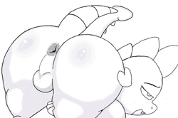 Size: 1378x915 | Tagged: explicit, artist:eroborus, spike, anus, ass, balls, bent over, butt, chubby, dragon, dragonbutt, edit, foalcon, from behind, g4, gaping, gaping anus, imported from derpibooru, male, monochrome, nudity, plot, presenting, raised tail, solo, solo male, spreading, stupid sexy spike, tail, the ass was fat