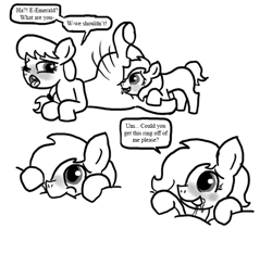 Size: 640x600 | Tagged: explicit, artist:ficficponyfic, oc, oc:emerald jewel, oc:hope blossoms, colt, colt quest, comic, cunnilingus, cute, cute porn, foal, foalcon, imported from derpibooru, male, oc only, oral, sex, shipping, straight, straight shota