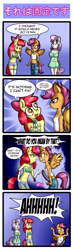Size: 850x2910 | Tagged: explicit, artist:anibaruthecat, apple bloom, scootaloo, sweetie belle, comic:fetish escalation, 4koma, angry, anthro, apple bloomers, bad touch, banned from derpibooru, belly button, breasts, busty sweetie belle, casual nudity, cleavage, clothes, comic, cutie mark crusaders, dress, earth pony, erection, female, foalcon, futa, futa scootaloo, g4, horsecock, imported from derpibooru, imported from twibooru, intersex, japanese, lolicon, meme, midriff, molestation, nudity, open fly, oppai loli, penis, rage boner, rage face, rage quit, screaming, starry eyes, tank top, tanktop, underage