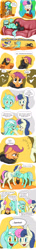 Size: 548x3827 | Tagged: explicit, grimdark, artist:alcor, scootaloo, anatomically correct, anus, bag of apples, bon bon, bondage, bound and gagged, butt, cloth gag, clothes, comic, costume, cunnilingus, ear fluff, earth pony, female, female on female rape, foalcon, g4, gag, genitals, hogtied, hoodie, imminent spanking, imported from derpibooru, interrupted, laughing, lesbian, lyra heartstrings, nudity, oral, pegasus, plot, ponut, pony, rape, rapeface, rope, sex, ship:lyrabon, shipping, sweetie drops, uncanny valley, underhoof, unicorn, vulva