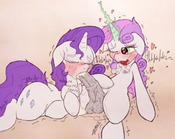 Size: 1280x1012 | Tagged: explicit, artist:squeanus, rarity, sweetie belle, ahegao, balls, blowjob, blushing, creampie, cum, cum in mouth, cum string, cumming, eyes closed, foalcon, futa, futa on female, futa sweetie belle, g4, glowing horn, heart, heart eyes, horn, horngasm, horsecock, imported from derpibooru, incest, intersex, magic, nudity, one eye closed, open mouth, oral, oral creampie, orgasm, penis, pony, raricest, sex, sex noises, ship:raribelle, shipping, siblings, sisters, sitting, swallowing, unicorn, wavy mouth, wingding eyes