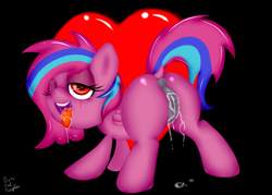 Size: 1280x914 | Tagged: explicit, artist:paulpeopless, oc, oc:pima pie, ahegao, anus, butt, dark genitals, female, foalcon, imported from derpibooru, nudity, oc only, plot, ponut, solo, solo female, tongue out, vaginal secretions, vulva