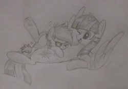Size: 2881x2012 | Tagged: explicit, twilight sparkle, alicorn, artist needed, bed, bedroom eyes, blushing, blushing profusely, clothes, costume, dialogue, drawing, eyepatch, eyes closed, female, foalcon, g4, high res, imported from derpibooru, lying down, lying on top of someone, male, mare, mare on colt, missionary position, monochrome, nightmare night costume, nudity, open mouth, panting, penetration, pipsqueak, pony, sex, shipping, source needed, spread legs, spread wings, spreading, straight, straight shota, tongue out, traditional art, twilight is a foal fiddler, twipip, underhoof, useless source url, vaginal, wingboner, wings