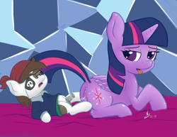 Size: 3850x2975 | Tagged: explicit, artist:vsdrawfag, twilight sparkle, alicorn, anus, backwards cutie mark, bedroom eyes, butt, clothes, colt, costume, creampie, cum, fanfic art, female, foal, foalcon, g4, high res, horsecock, imported from derpibooru, male, mare, mare on colt, nightmare night costume, nudity, penis, pipsqueak, plot, pony, reasonably sized genitals, sex, shipping, small penis, straight, straight shota, tongue out, twilight is a foal fiddler, twipip, vulva
