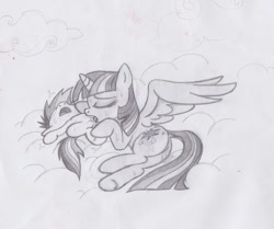 Size: 1208x1009 | Tagged: explicit, artist:lockerobster, rainbow dash, twilight sparkle, ahegao, alicorn, clitoris, cloud, cunnilingus, dock, female, filly, filly on mare, filly rainbow dash, foal, foalcon, g4, grayscale, imported from derpibooru, lesbian, mare, mare on filly, moaning, moaning in pleasure, monochrome, nudity, open mouth, oral, outdoor sex, panting, pony, public sex, sex, ship:twidash, shipping, spread legs, spread wings, spreading, sweat, sweatdrop, sweating profusely, tongue out, traditional art, twilest dashle, twilight is a foal fiddler, underhoof, vaginal secretions, vulva, wingboner, wings