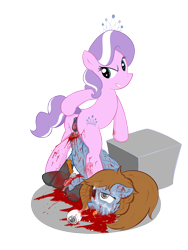 Size: 1500x2000 | Tagged: explicit, grimdark, grotesque, diamond tiara, oc, oc:fearingfun, anatomically correct, anus, artist needed, blood, bloodshot eyes, butt, cbt, corpse, death, decapitated, earth pony, eyeball, female, female ejaculation, female on male, female on male rape, fetish, foalcon, g4, gore, guro, imported from derpibooru, knife, male, murder, necrophilia, nudity, penis, plot, ponut, pony, rape, severed head, simple background, source needed, straight, throat, transparent background, vagina, vaginal secretions, vulva, wink
